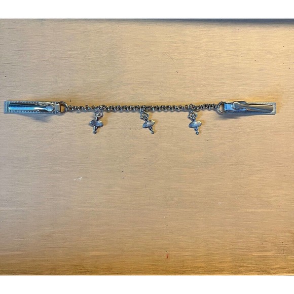 Vintage Bracelet Tie Clip 3 Ballerinas 9.5" - Picture 1 of 5